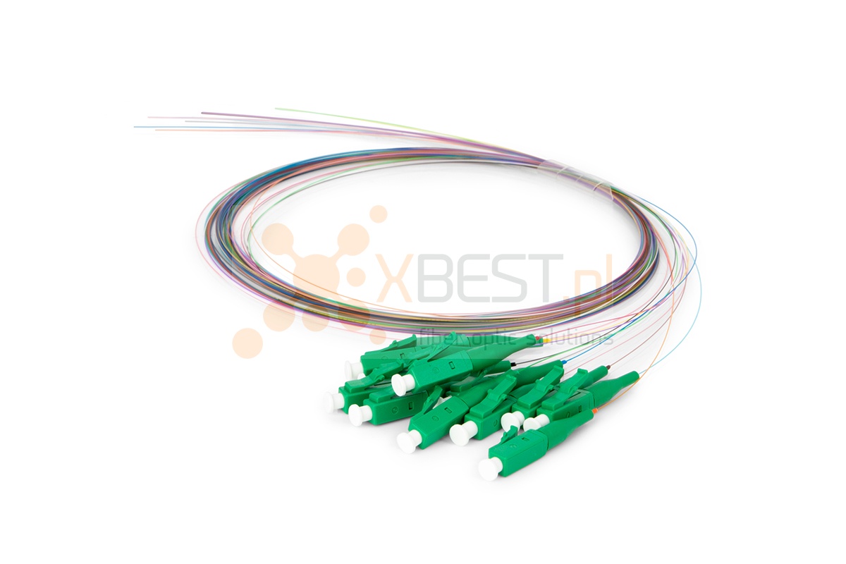 12x Pigtail (Box) ConnLink SILVER LC/APC G.657A2 2M 0.25mm Colored LSZH Semi tight buffer