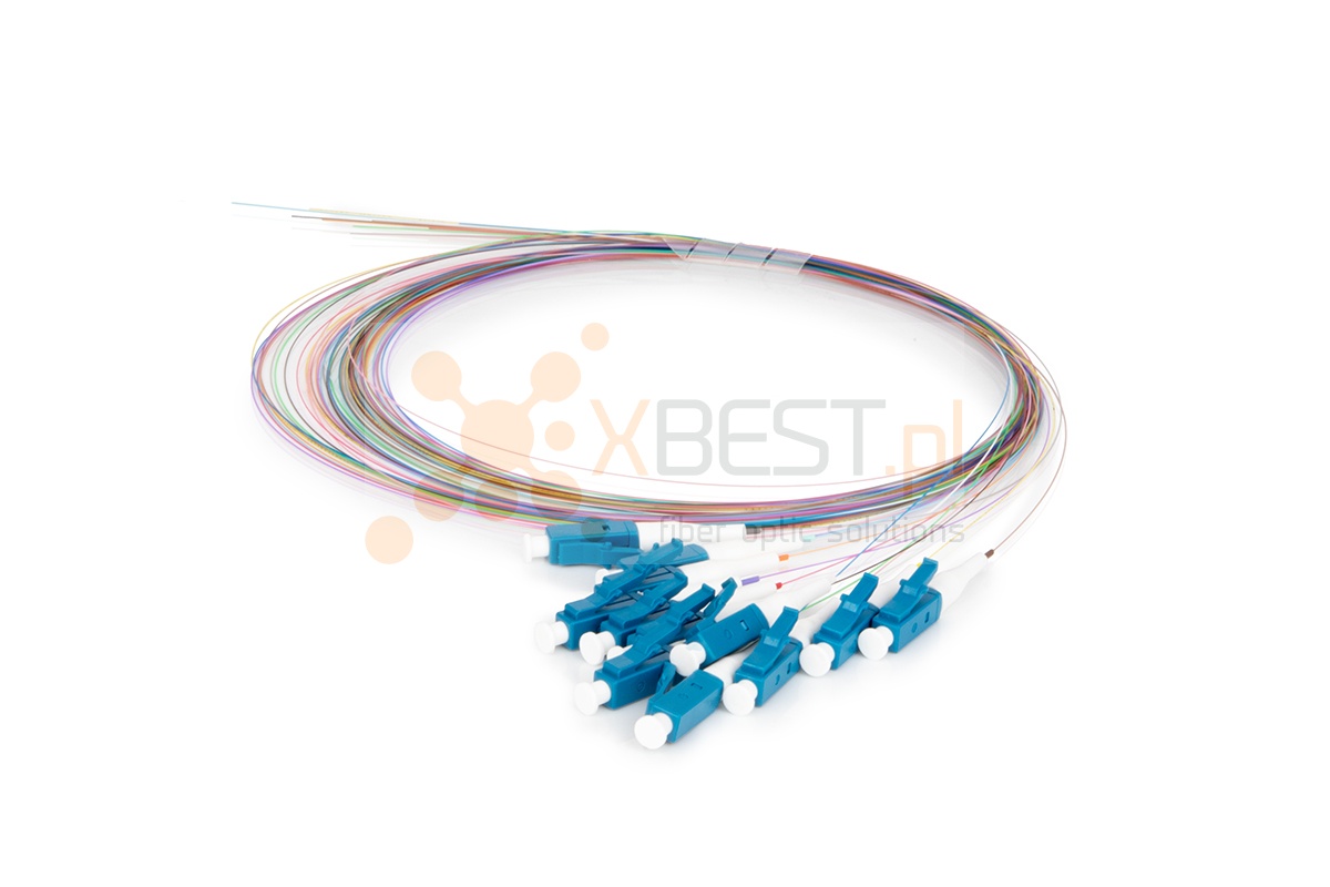 12x Pigtail (Box) ConnLink SILVER LC/UPC G.652D 2M 0.25mm Colored LSZH Semi tight buffer