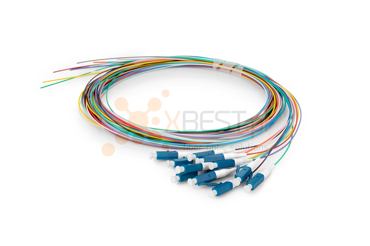 12x Pigtail (Box) ConnLink SILVER LC/UPC G.652D 2M 0.9/0.25mm Colored LSZH Semi tight buffer