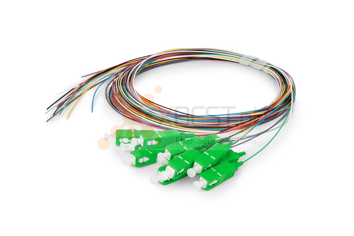 12x Pigtail (Box) ConnLink SILVER SC/APC G.652D 2M 0.9/0.25mm Colored LSZH Semi tight buffer