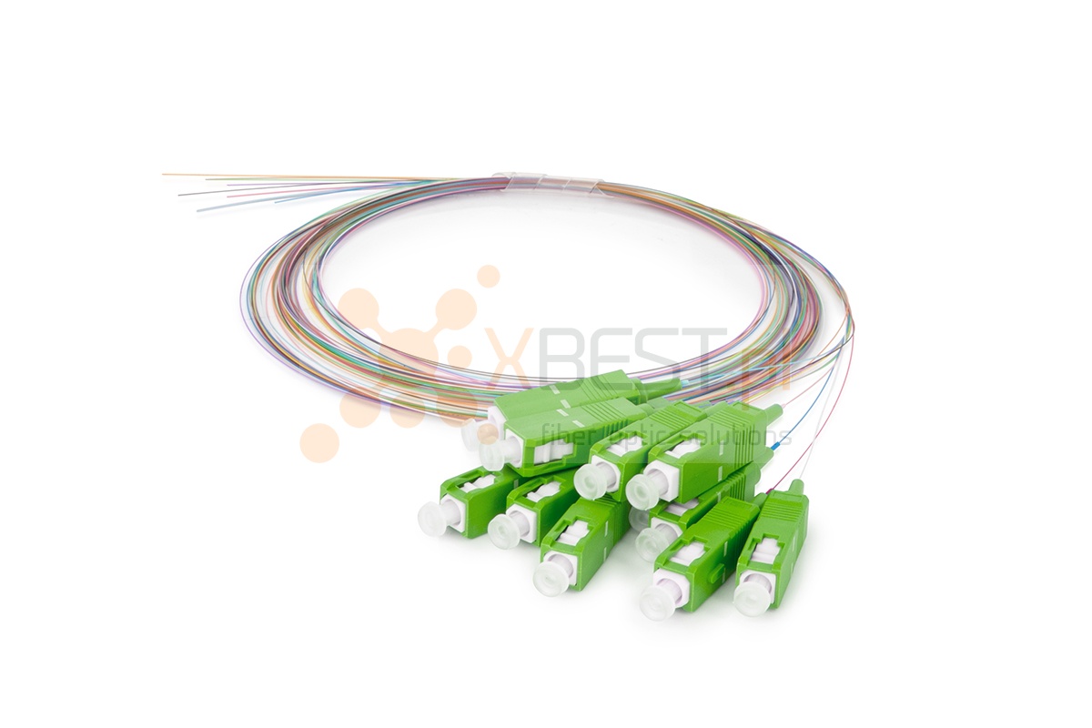 12x Pigtail (Box) ConnLink SILVER SC/APC G.657A2 2M 0.25mm Colored LSZH Semi tight buffer
