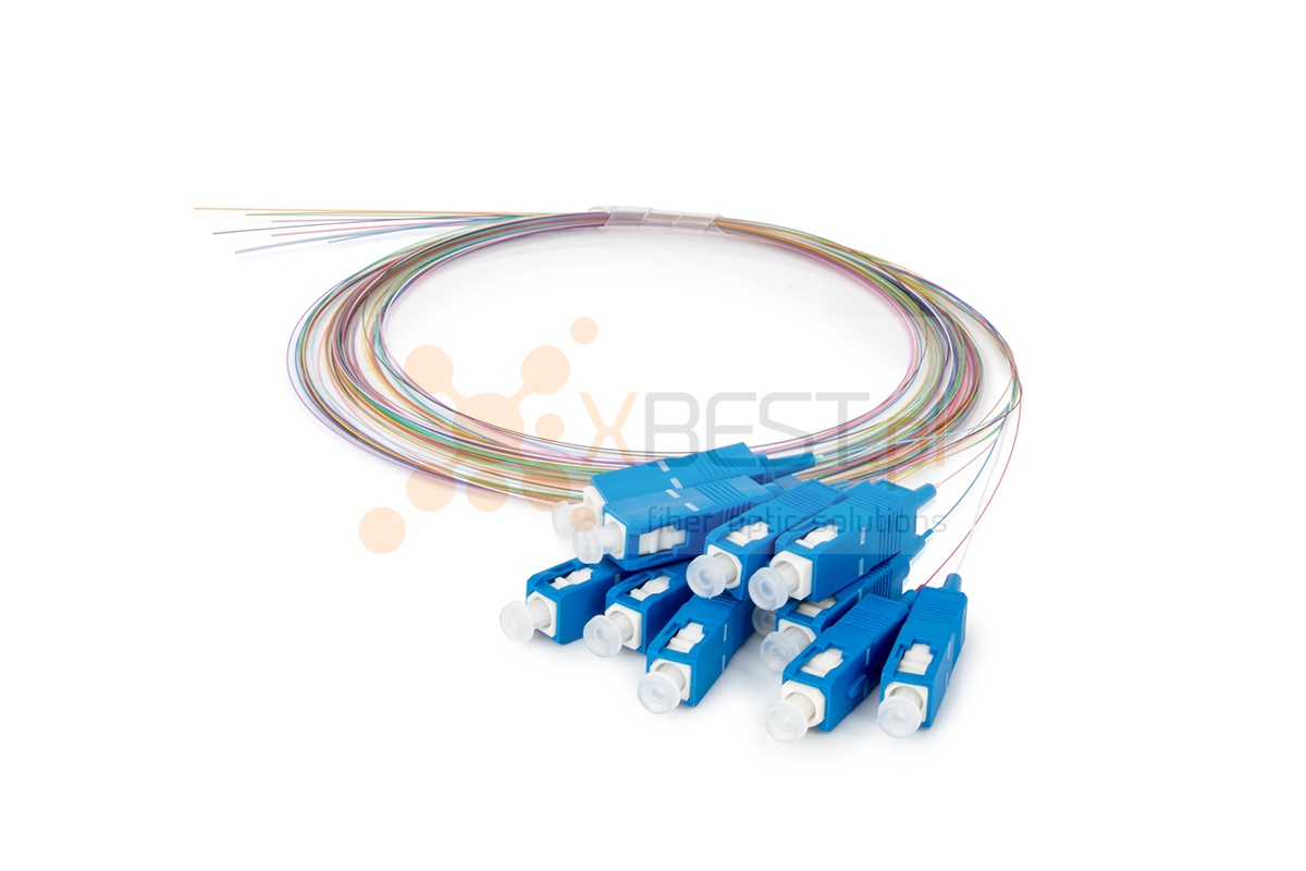 12x Pigtail (Box) ConnLink SILVER SC/UPC G.657A2 2M 0.25mm Colored LSZH Semi tight buffer