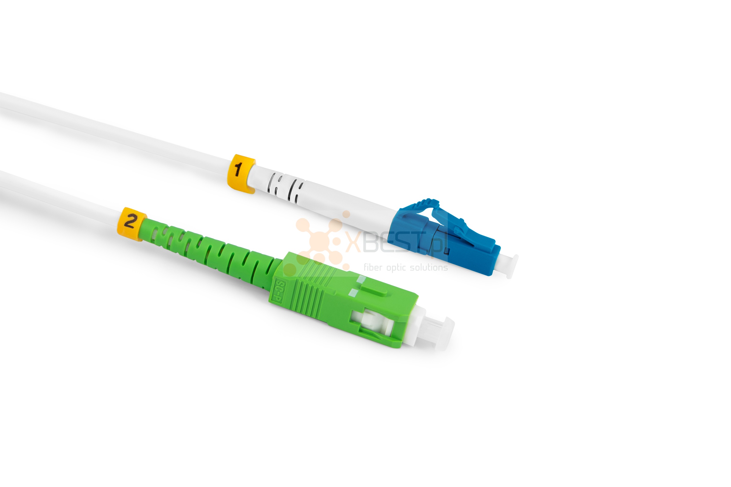 Patchcord ConnLink GOLD LC/UPC-SC/APC G.657A2 SIMPLEX 2M 2.0mm WHITE LSZH