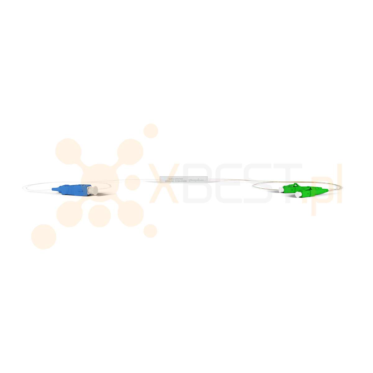 Splitter PLC SC/UPC-IN LC/APC-OUT SM G.657A1 250µm 1M STEEL 1x2