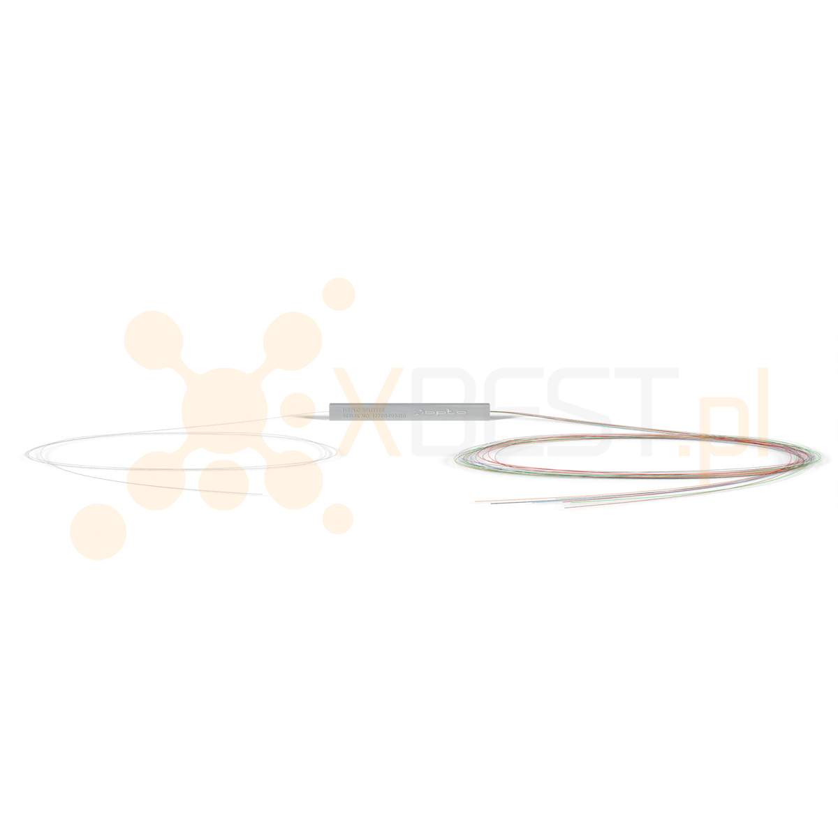 Splitter PLC SM G.657A1 250µm 1M STEEL-Micro 1x8