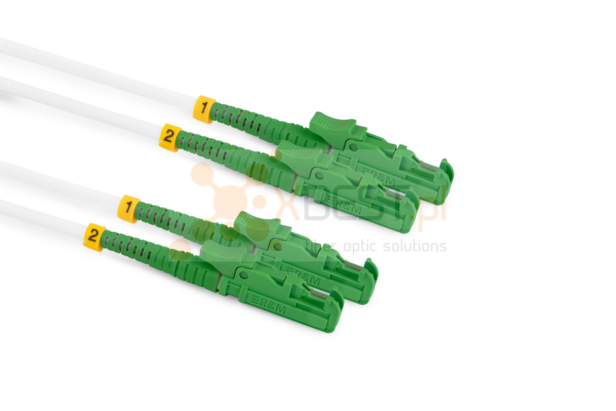 Patchcord ConnLink GOLD LSH/APC-LSH/APC G.657A2 DUPLEX 0.5M 3.0mm WHITE LSZH