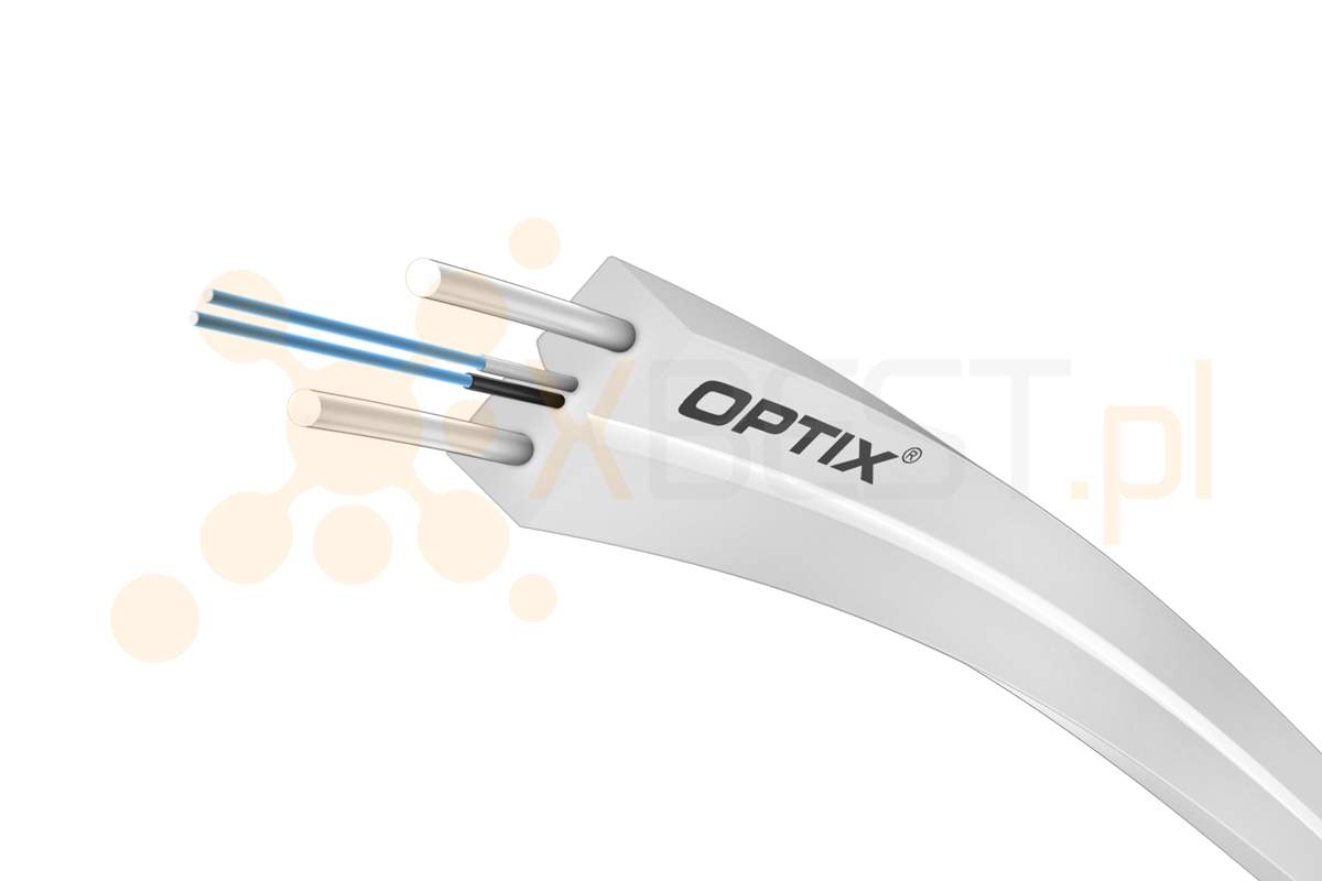 OPTIX cable ZW-NOTKSdp 2xFRP INCC302 4x9/125 ITU-T G.657A1 WHITE - 1000m BOX