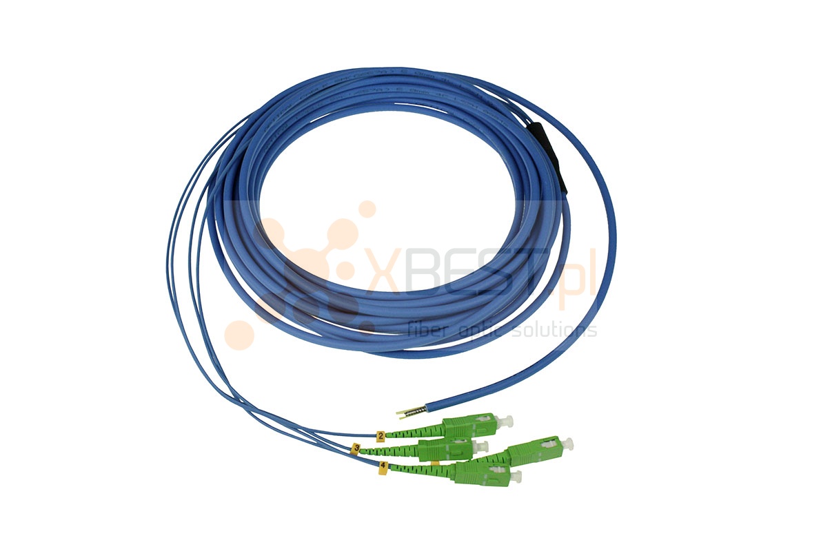 Armoured pigtail OPTO, 4x SC/APC, SM G657A2, 20M