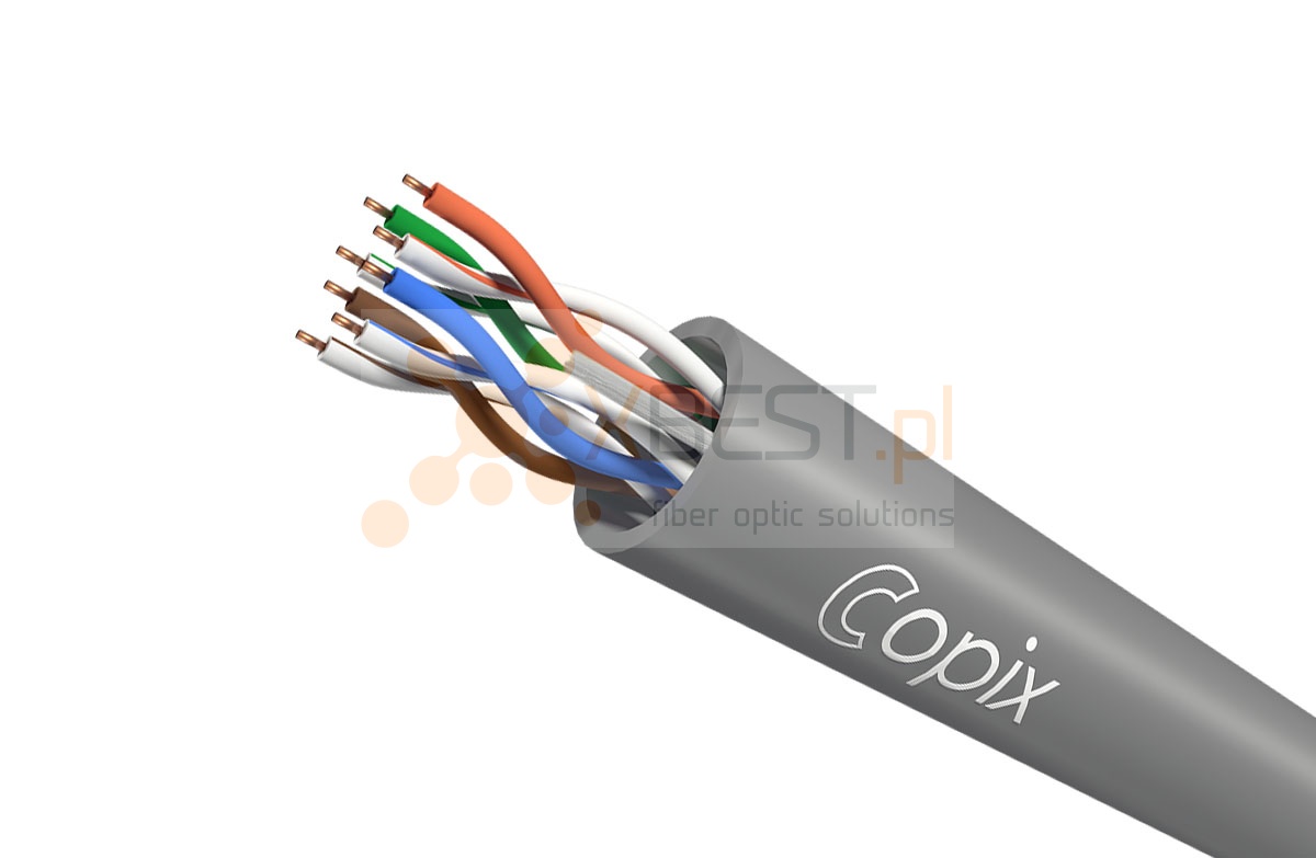 Kabel instalacyjny Copix CAT5E U/UTP AWG27 (0.36mm) FR PVC GREY 305m BOX