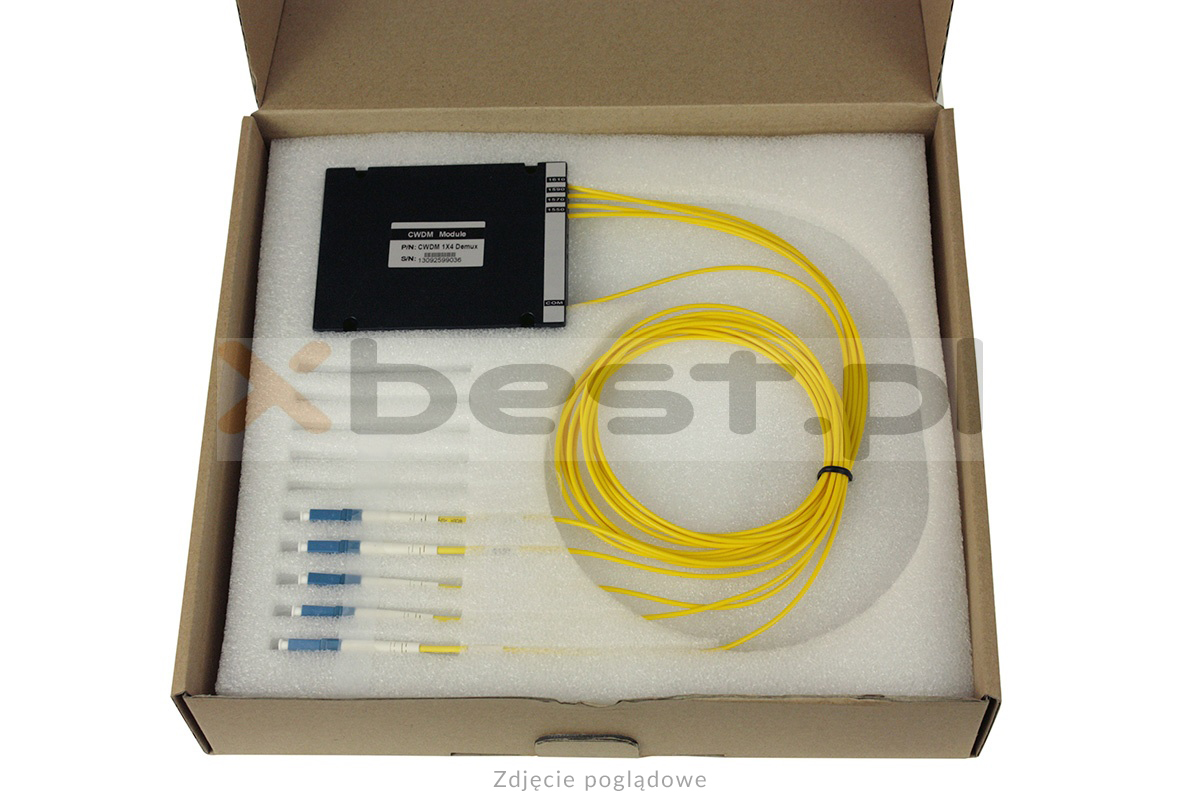 Mux/Demux OPTO, 6 Ch (31-33, 43-45, 55-57)/1F + EXP (IL<2.5 dB) + MON, G657A, LC/UPC, ABS