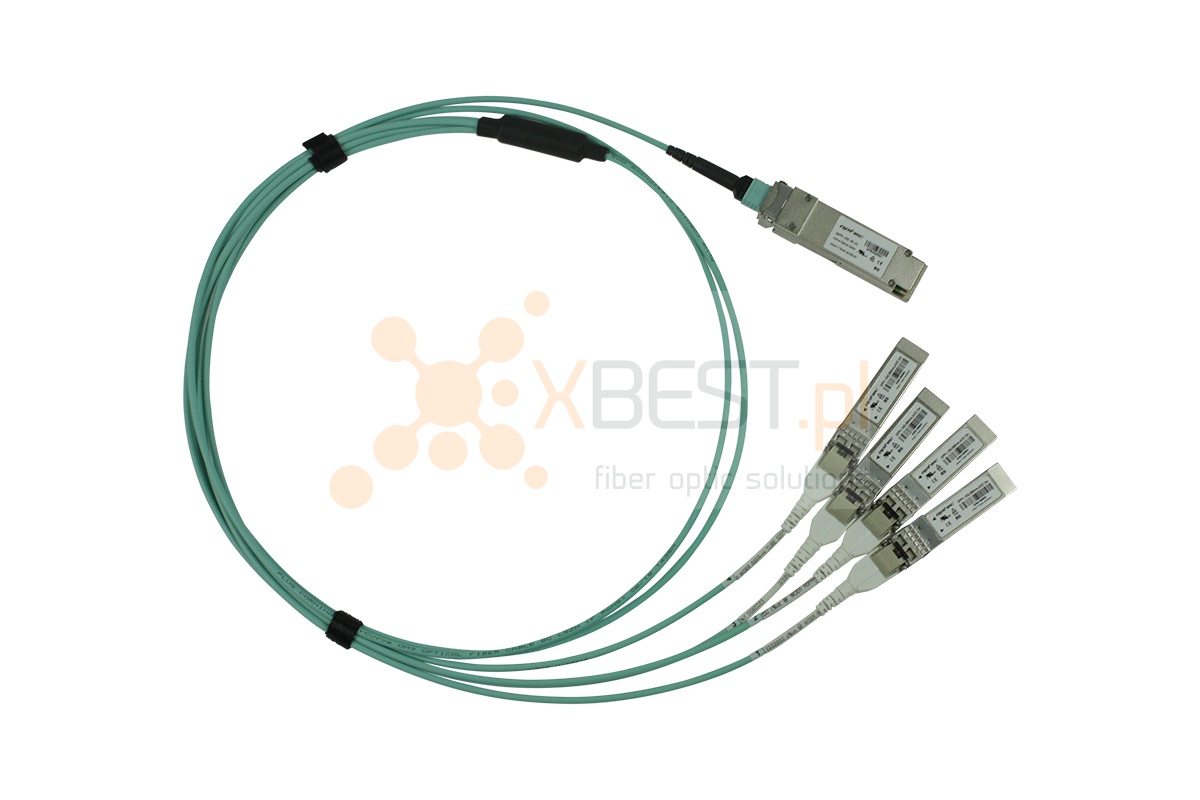 QSFP+ OPTEC, 40G, AOC, 2M Active Optical Cable to 4xSFP+