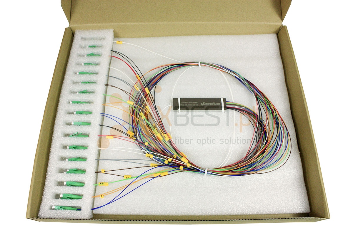 Splitter PLC LC/APC SM G.657A1 0.9mm 1M STEEL 1x128