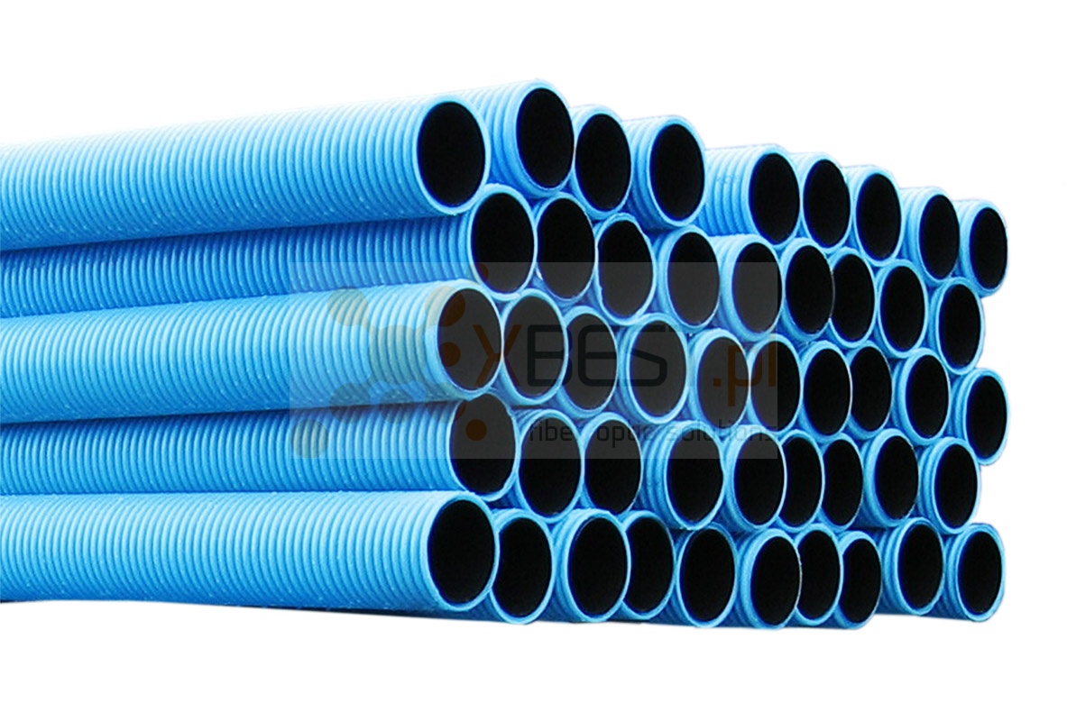 RHDPEk-S 160 pipe corrugated double-layer, blue