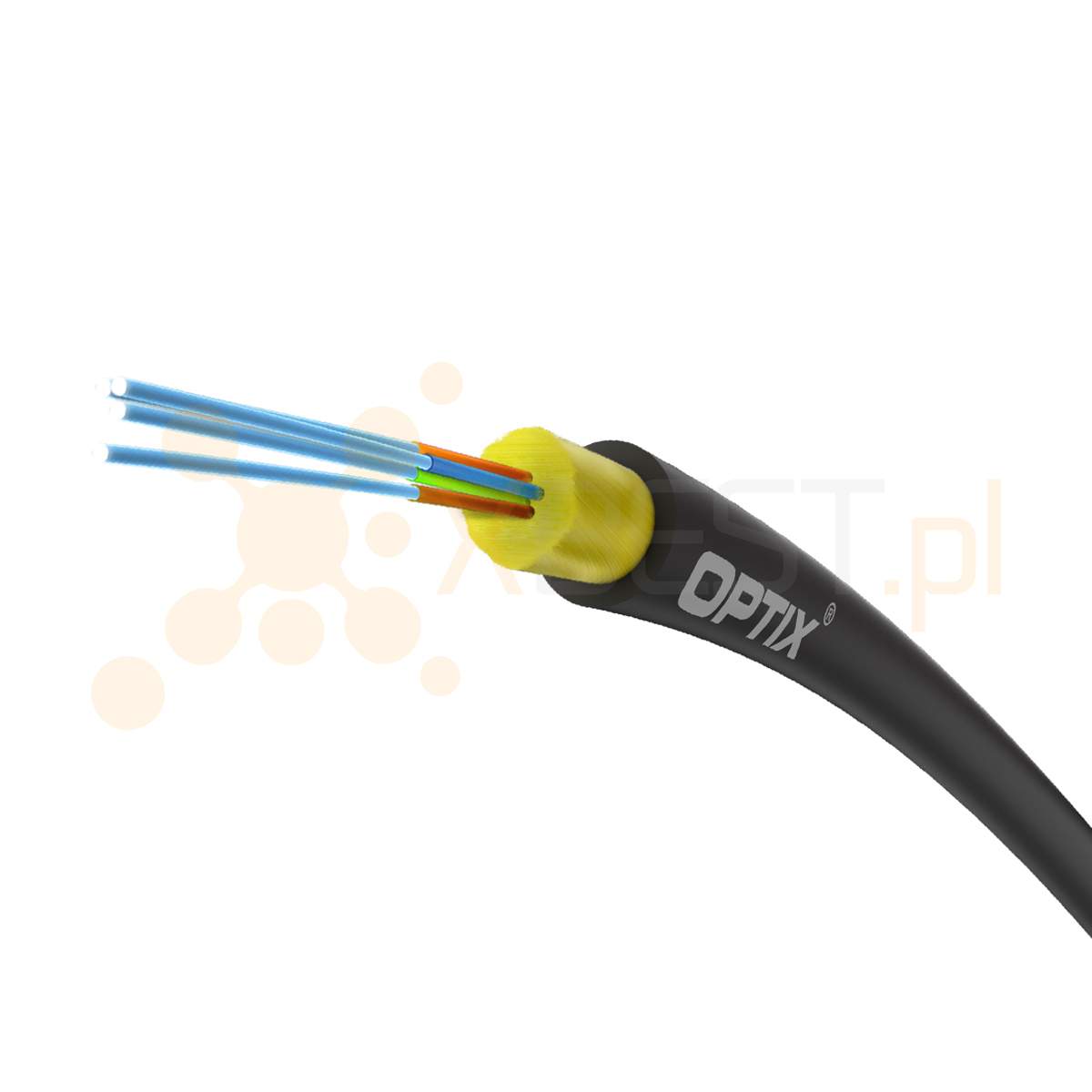 OPTIX cable AirFlow S-QOTKSdD CC101 4x9/125 ITU-T G.657A2 0.8kN (SPAN 80m) - 2000m DRUM