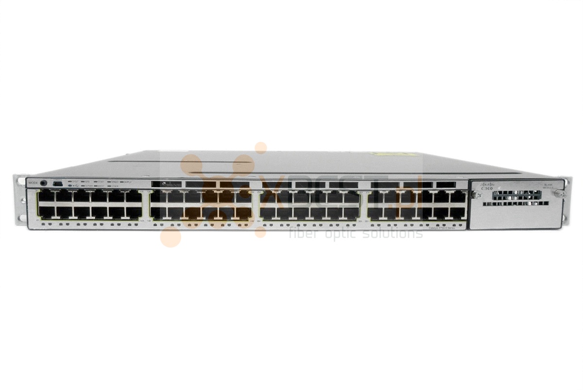 Cisco WS-C3750X-48P-L 48xGE PoE+ ports Layer 3 Switch, 1xAC 2xFAN (REF)