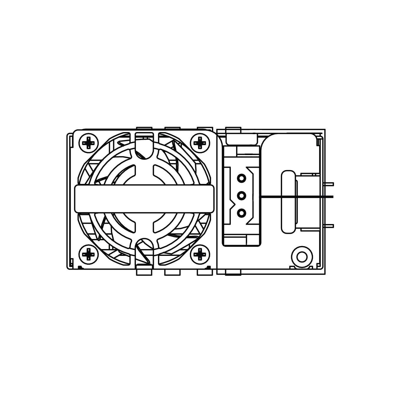 Extreme Networks 800 W DC Power Supply Unit (Back-to-Front)