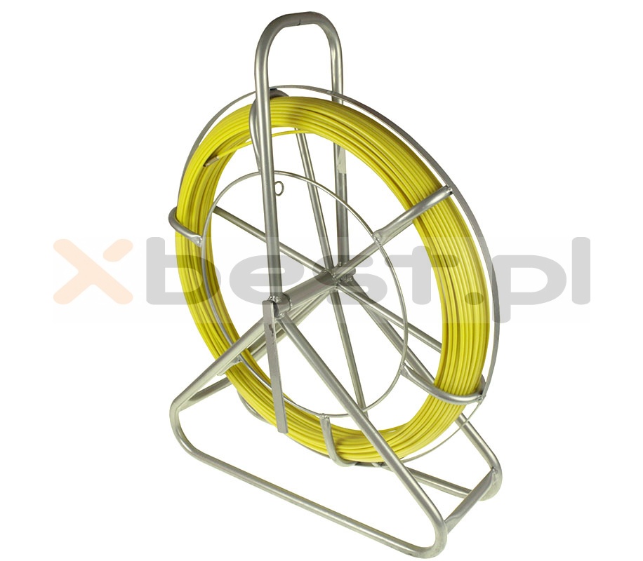 Fibre optic cable duct rodder 50m, 4,5mm (fibreglass + stand)