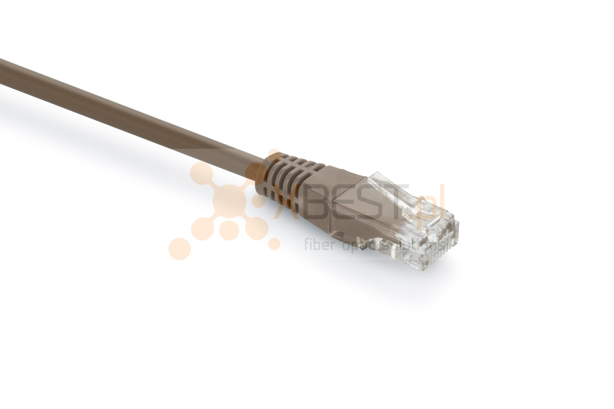 Patchcord U/UTP Cat 5e, 3m, brązowy