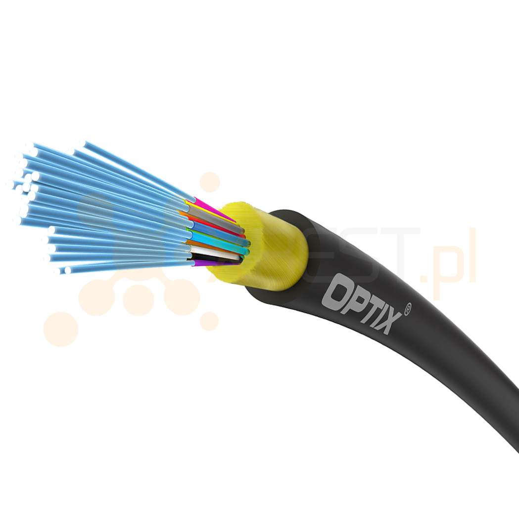 OPTIX cable AirFlow S-QOTKSdD CC101 24x9/125 ITU-T G.657A2 0.8kN (SPAN 80m) - 500m BOX