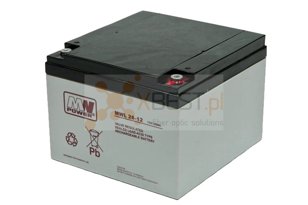 Akumulator AGM, MWL 26-12 (12V 26Ah Long Life)