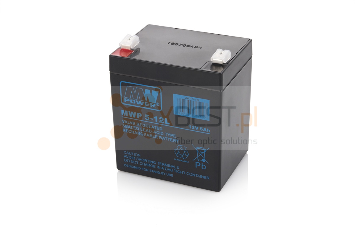 Akumulator AGM, MWP 5-12L (12V 5Ah)