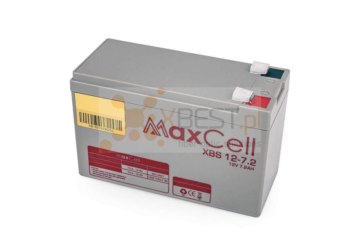 Akumulator AGM, XBS 12-7.2 (12V 7.2Ah Fast250/T2)