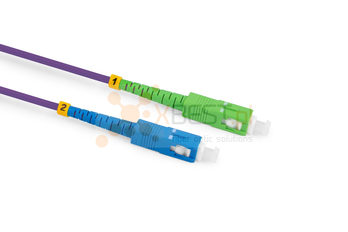Patchcord ConnLink GOLD SC/APC-SC/UPC G.657B3 SIMPLEX 3M 2.0mm VIOLET LSZH