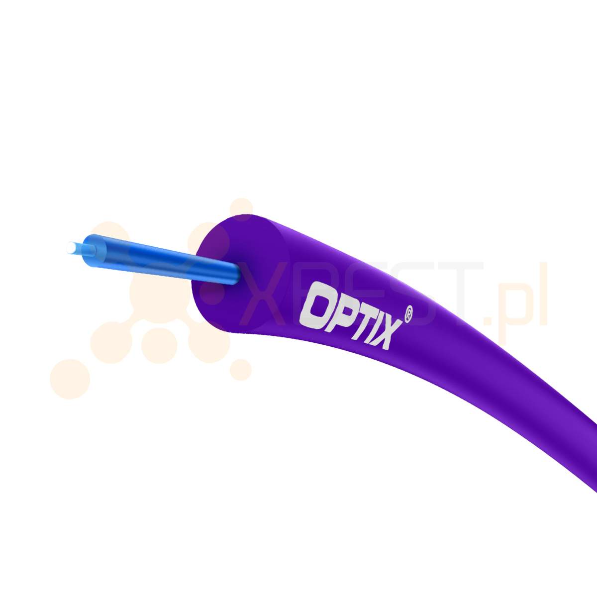 OPTIX cable BUFFER W-NOTKSd INAC301 1x9/125 G.657B3 0.9mm VIOLET 5N - 1000m DRUM