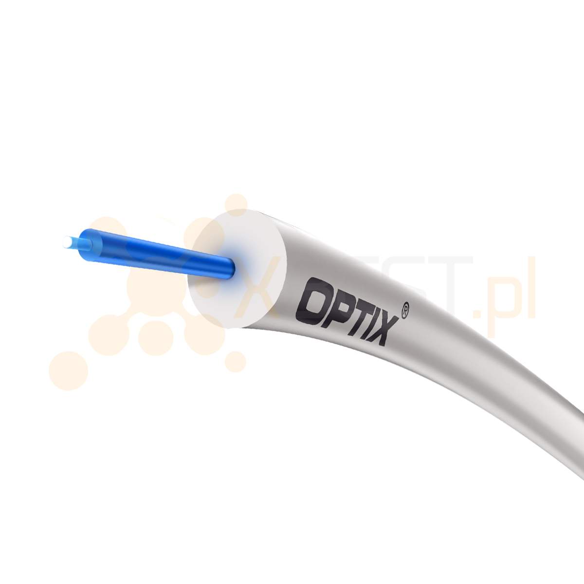 OPTIX cable BUFFER W-NOTKSd INAC301 1x9/125 G.657A2 0.9mm WHITE 5N - 1000m DRUM