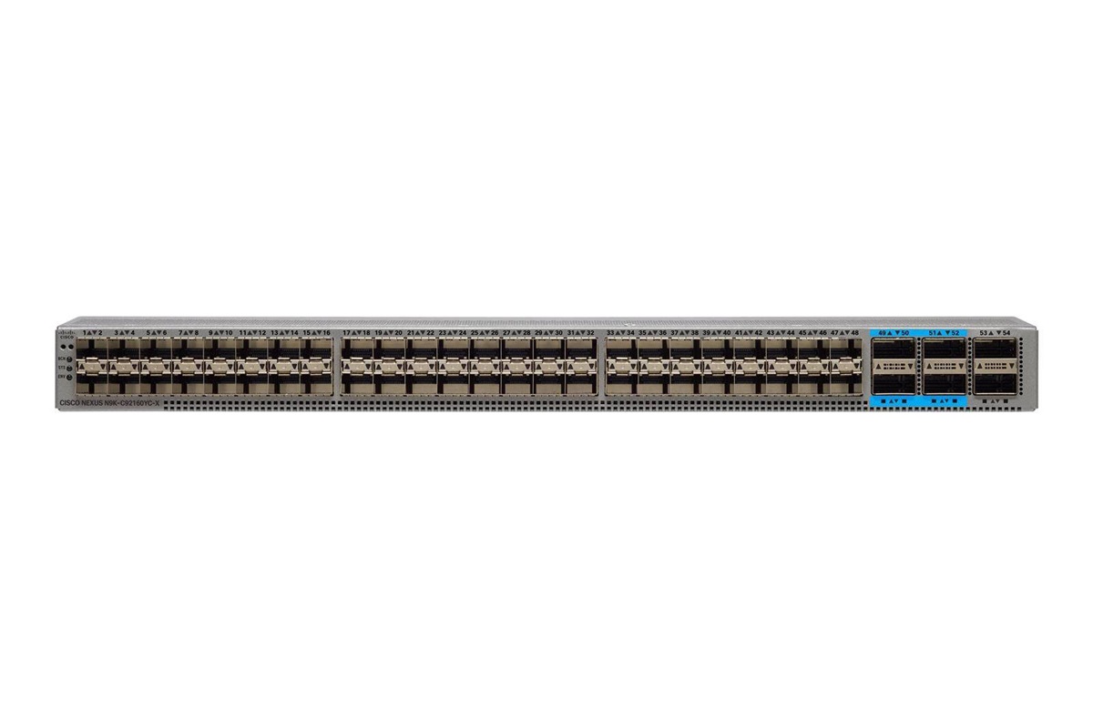 Cisco N9K-C92160YC-X Switch 48x 1/10/25G SFP28, 6x QSFP+ or 4x QSFP28 ports, 2xAC [REF]