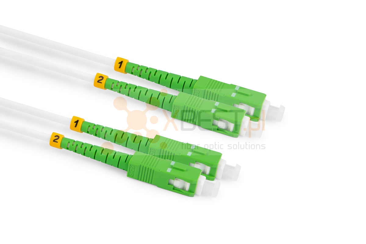 Patchcord ConnLink SILVER SC/APC-SC/APC G.657A2 DUPLEX 1.5M 2.0mm WHITE LSZH