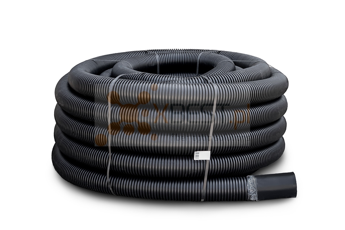 Rura PVC karbowana 32/26 czarna