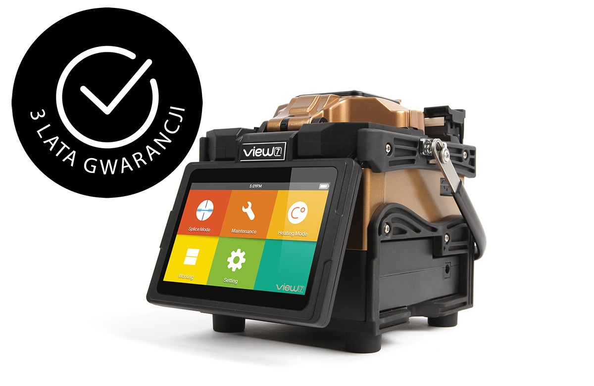 Spawarka światłowodowa INNO View 7 + obcinarka z pojemnikiem V7, zapasowa para elektrod i grinder, holdery SOC i indoor, akcesoria