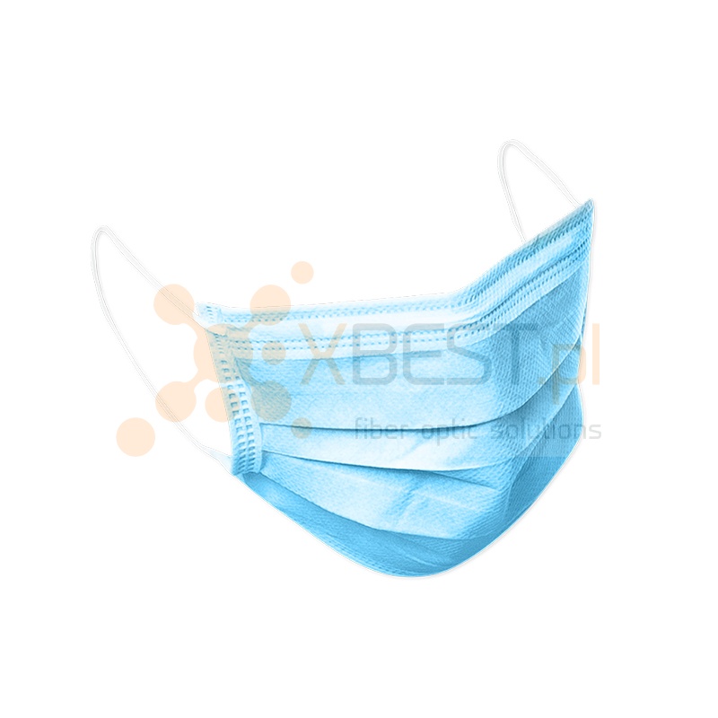 Protection mask, 3-layers, 9.5x17.5cm (50-100 pcs.)