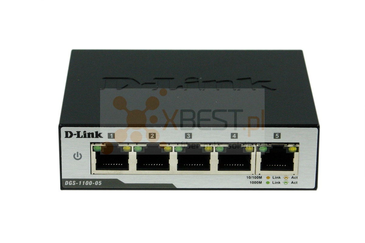 DGS-1100-05/E 5x10/100/1000BaseT ports Gigabit Smart Managed Switch