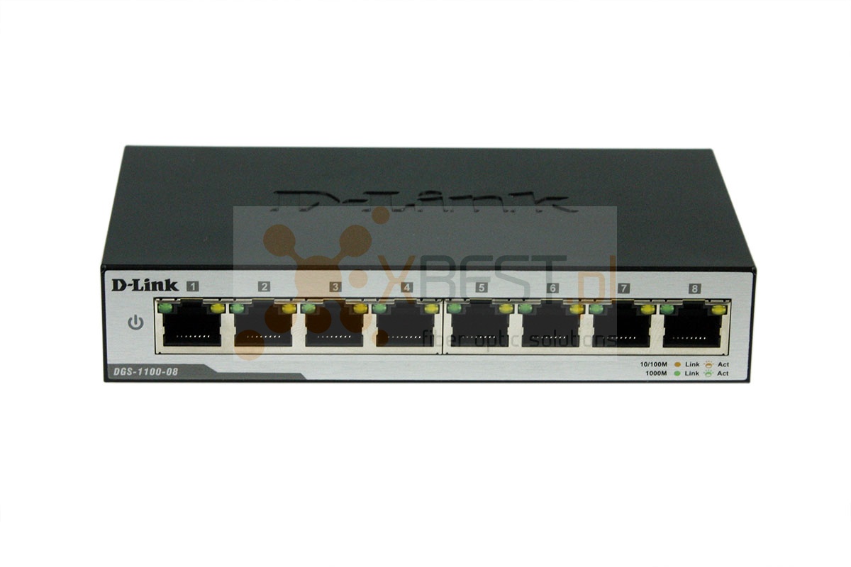 DGS-1100-08/E 8x10/100/1000BaseT ports Gigabit Smart Managed Switch