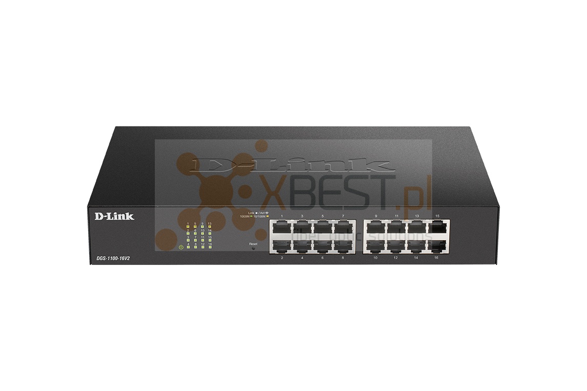 DGS-1100-16V2 16x10/100/1000BaseT ports Gigabit Smart Managed Switch