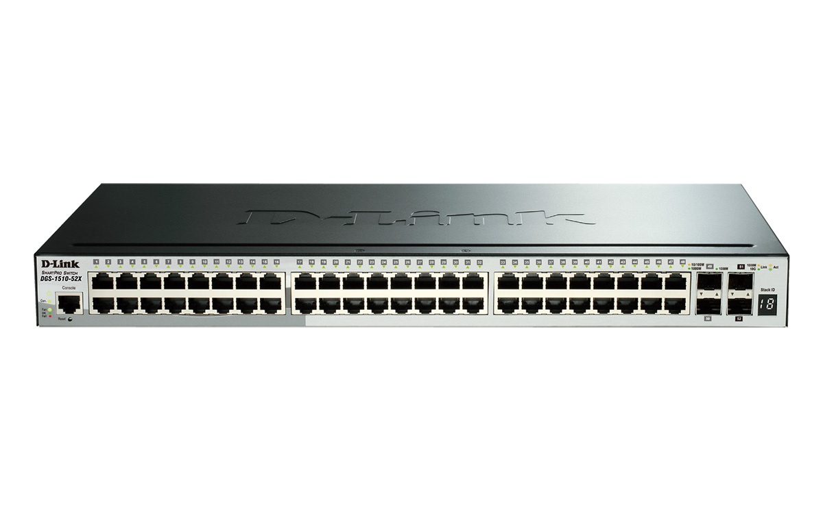 DGS-1510-52X 48x10/100/1000 + 4x10GE/SFP+ Ports SmartPro Switch