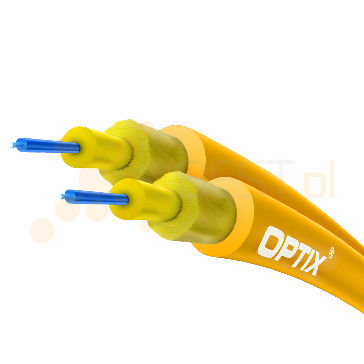 OPTIX cable DUPLEX Eca W-NOTKSdD INAC201 2x62.5/125 OM1 2.8/0.9mm ORANGE 0.65kN - 1000m BOX