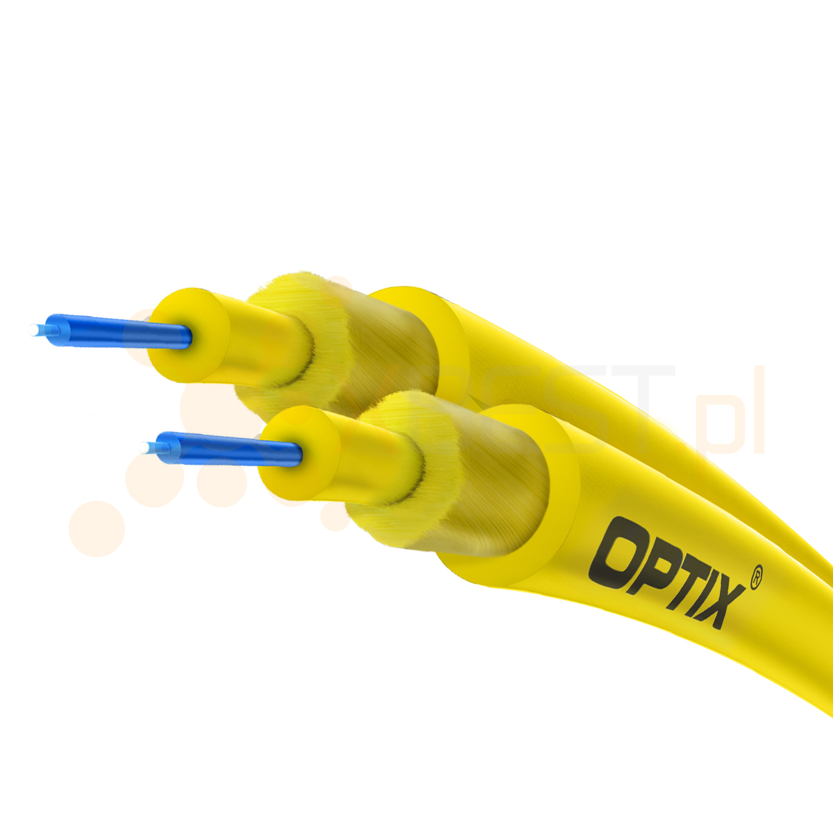 OPTIX cable DUPLEX Eca W-NOTKSdD INAC201 2x9/125 G.652D 2.8/0.9mm YELLOW 0.65kN - 1000m BOX