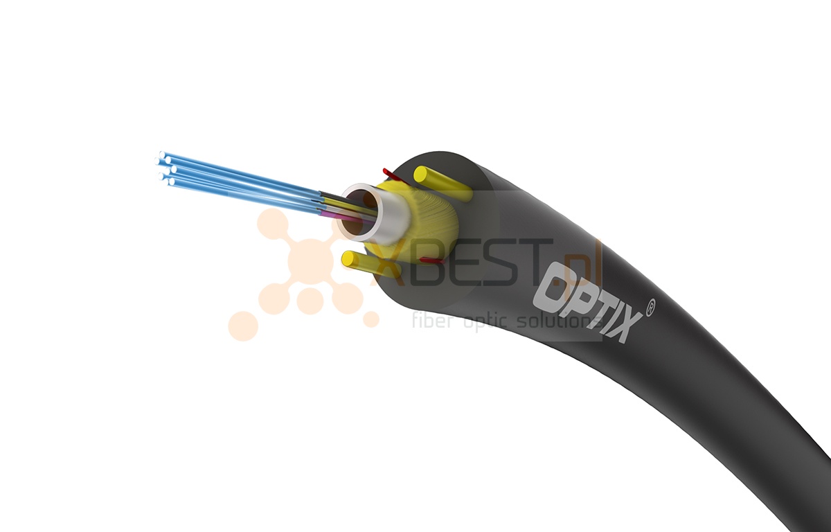 OPTIX cable Aramid Z-XOTKtcdD 12x9/125 ITU-T G.657A1 1.2kN (SPAN 80m)