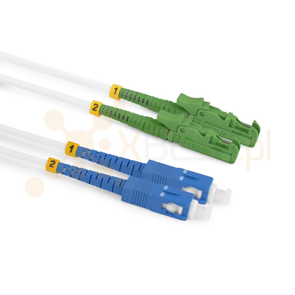 Patchcord ConnLink GOLD LSH/APC-SC/UPC G.657A2 DUPLEX 2M 2.0mm WHITE LSZH