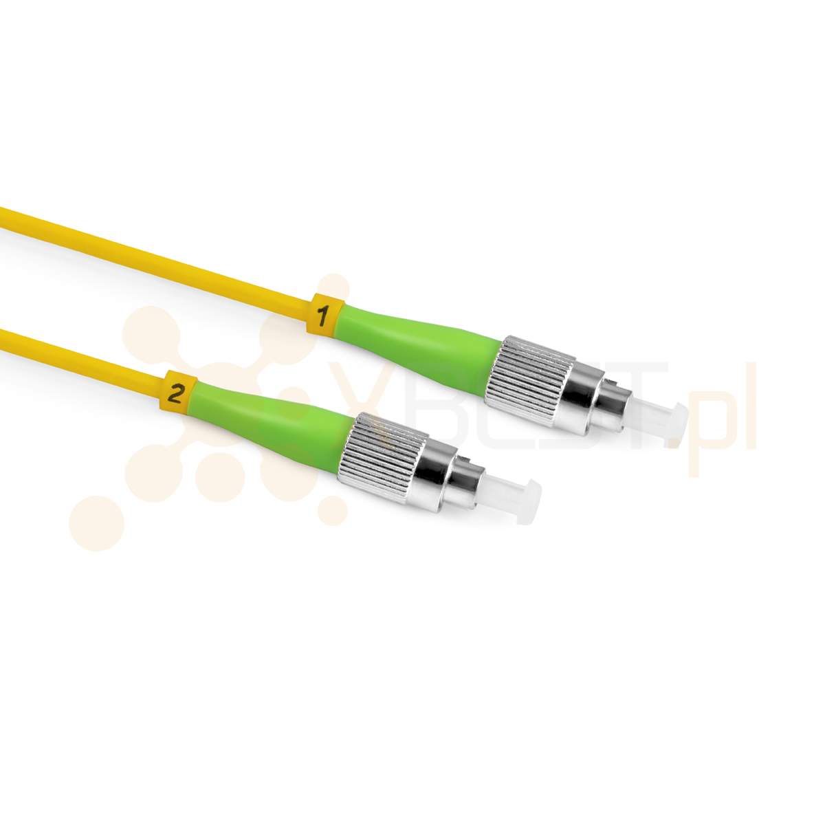 Patchcord ConnLink SILVER FC/APC-FC/APC G.652D SIMPLEX 1M 3.0mm YELLOW LSZH
