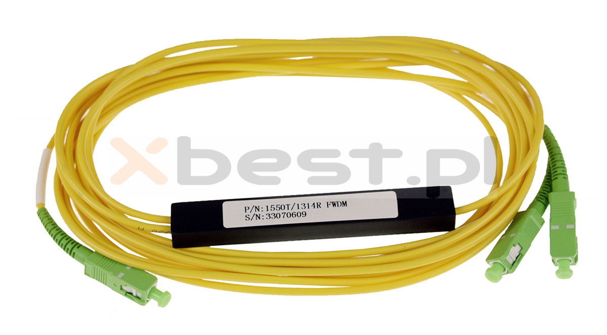 FWDM OPTO 1550nm: pass 1530~1560nm, reflect 1270~1500nm, SC/APC (ABS BOX)