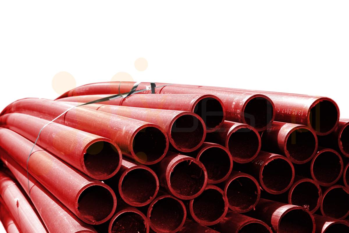 RHDPEp pipe 160 x 9,1 mm red