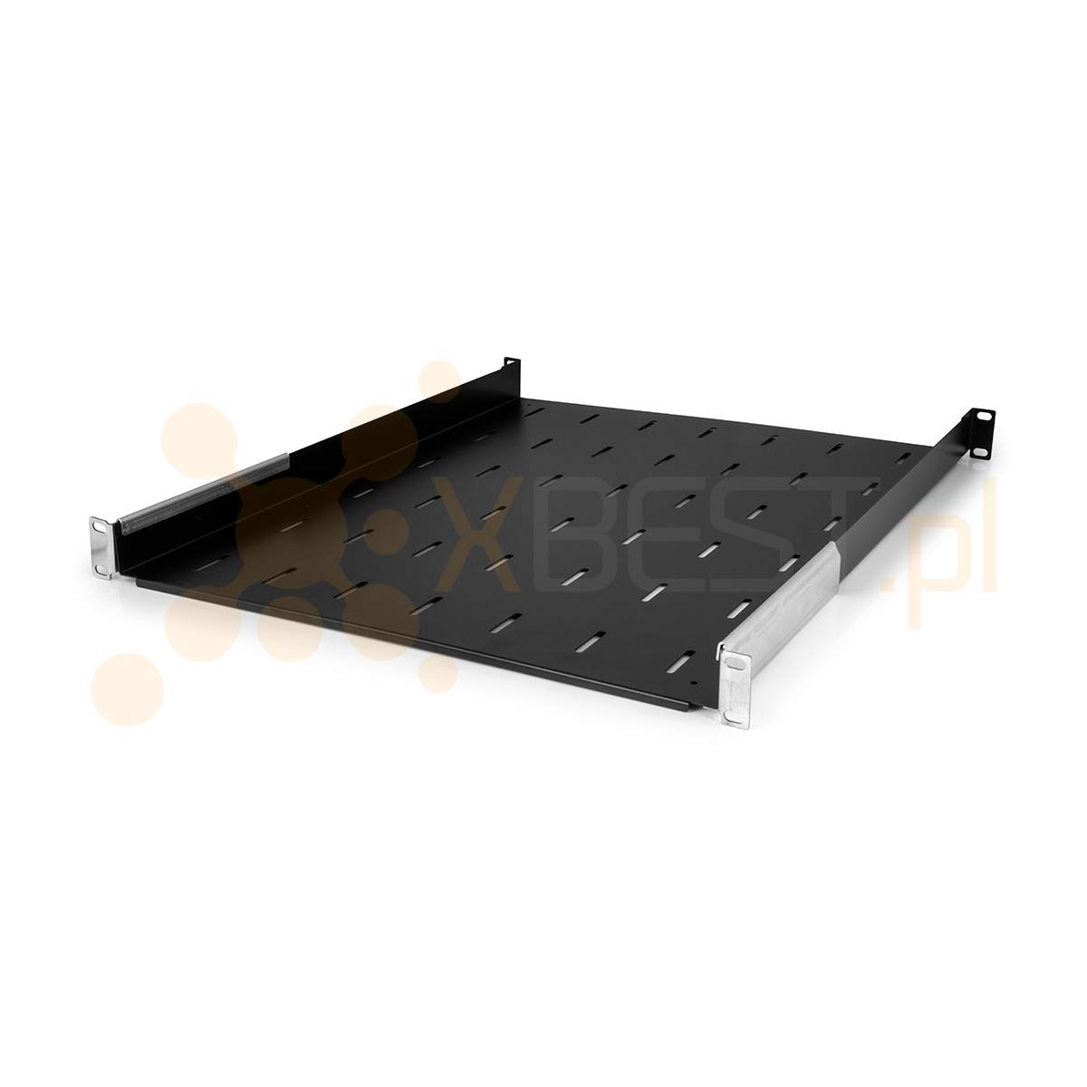 Półka do szafy RACK 1U 19" 550 mm, czarna