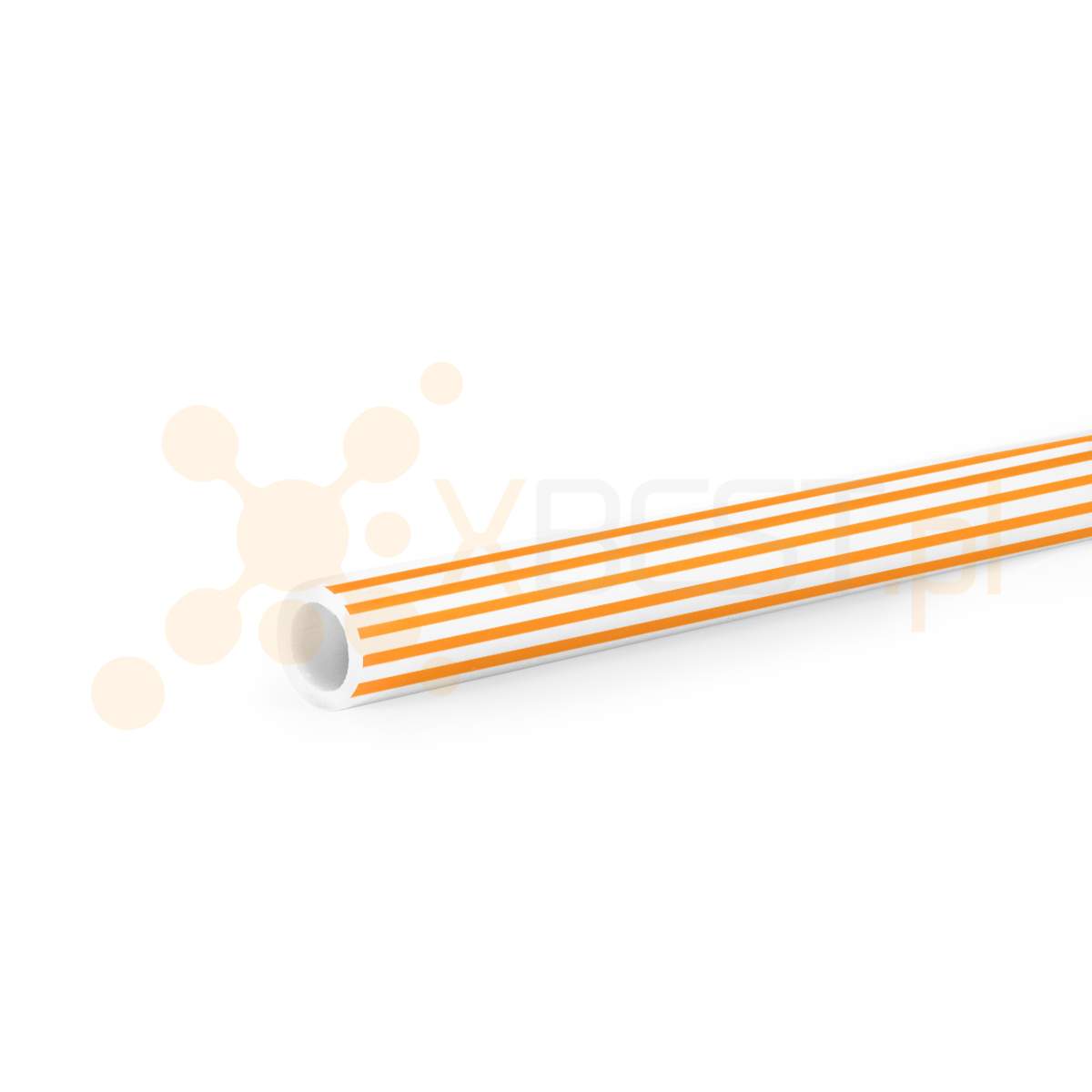 Mikrorura światłowodowa DB 14/10, biała paski pomarańczowe