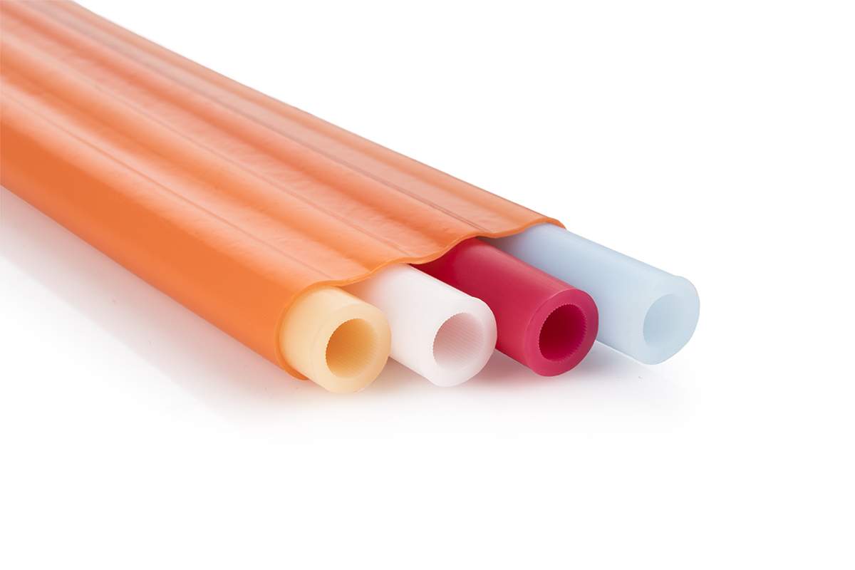 Wiązka płaska mikrorur światłowodowych DB 4x14/10 pomarańczowa