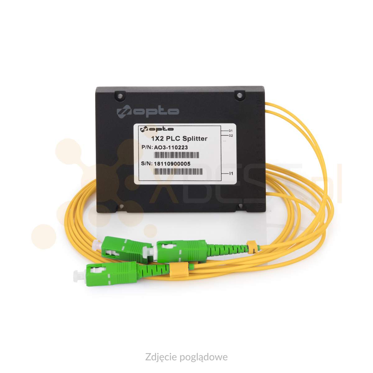 Splitter PLC SC/APC SM G.657A1 2.0mm 1x3 1M (ABS BOX)