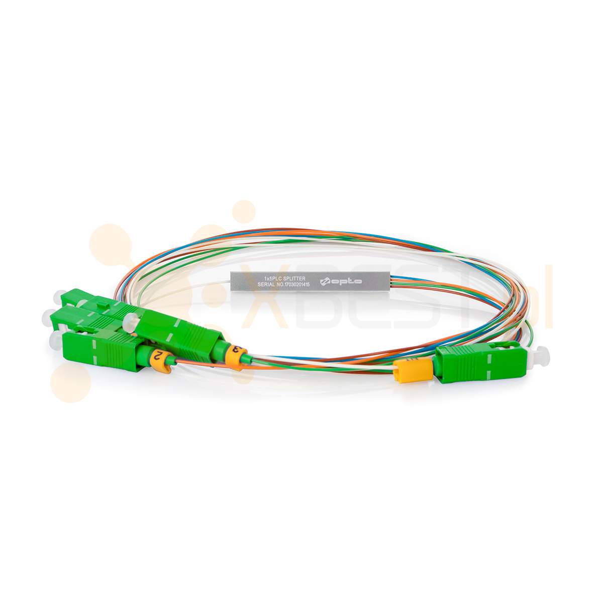 Splitter PLC SC/APC SM G.657A1 0.9mm 1M STEEL 1x5